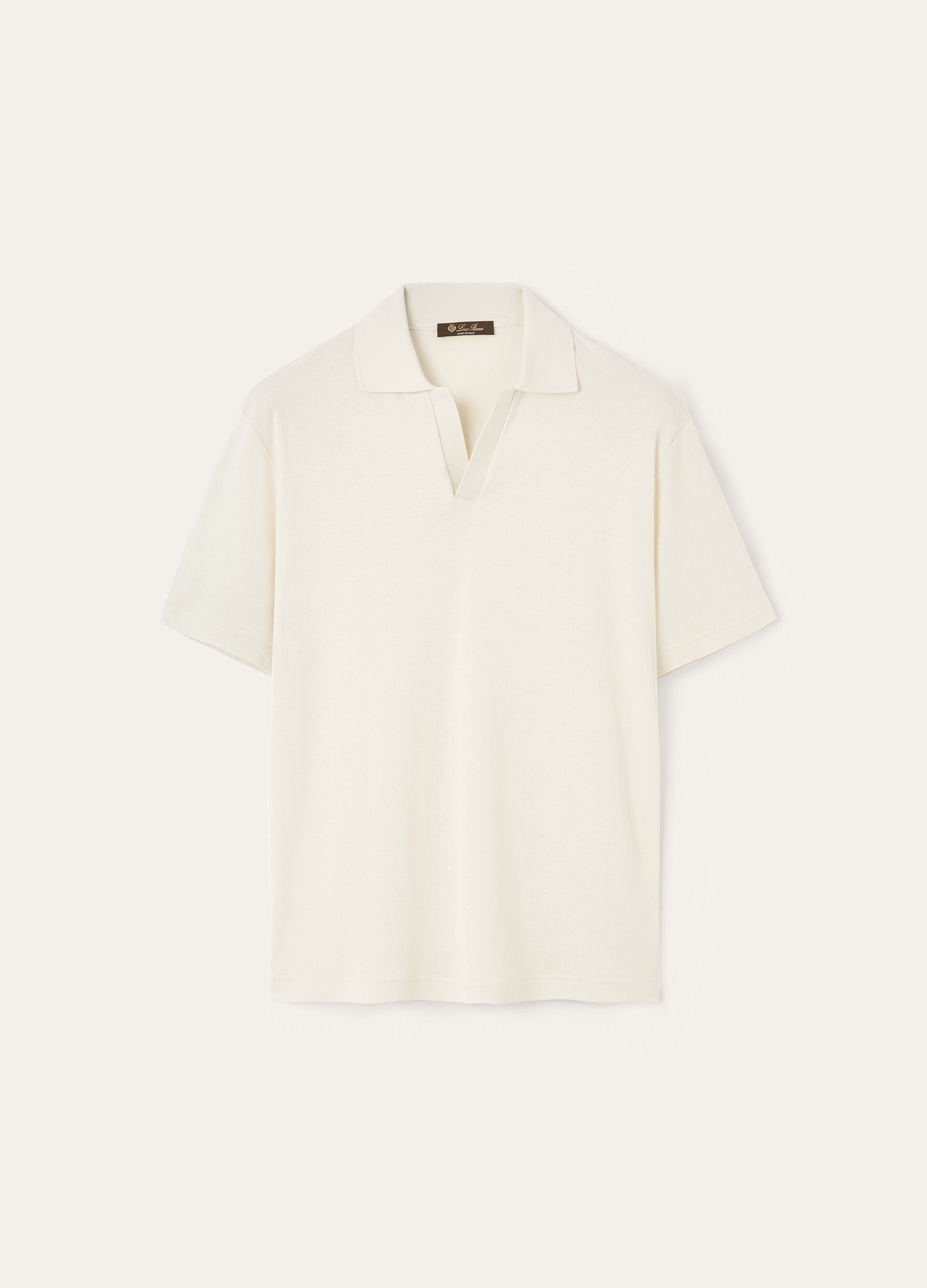 MAZZORBO POLO BUTTONLESS SILK COTTON RIB