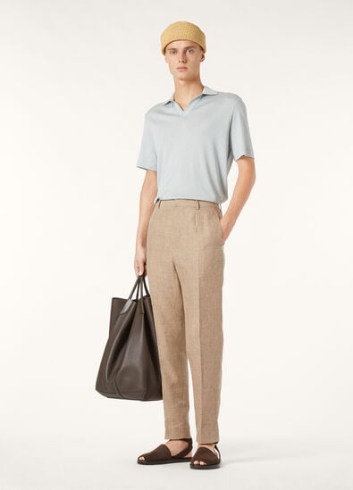 MAZZORBO POLO BUTTONLESS SILK COTTON RIB