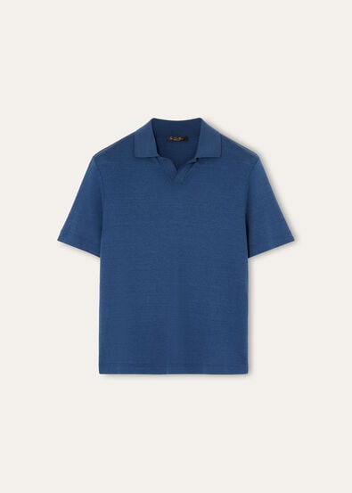 MAZZORBO POLO BUTTONLESS SILK COTTON RIB