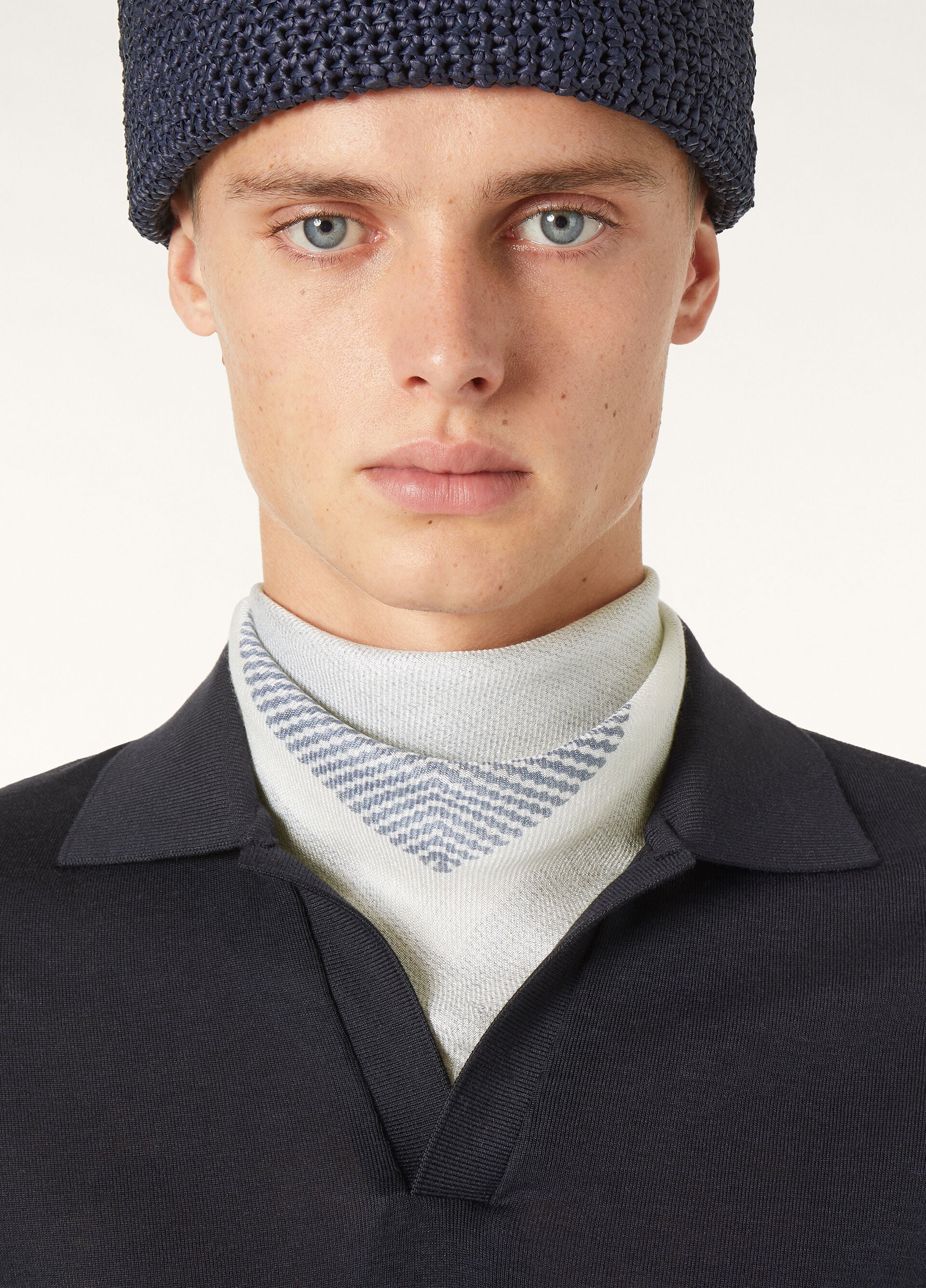MAZZORBO POLO BUTTONLESS SILK COTTON RIB
