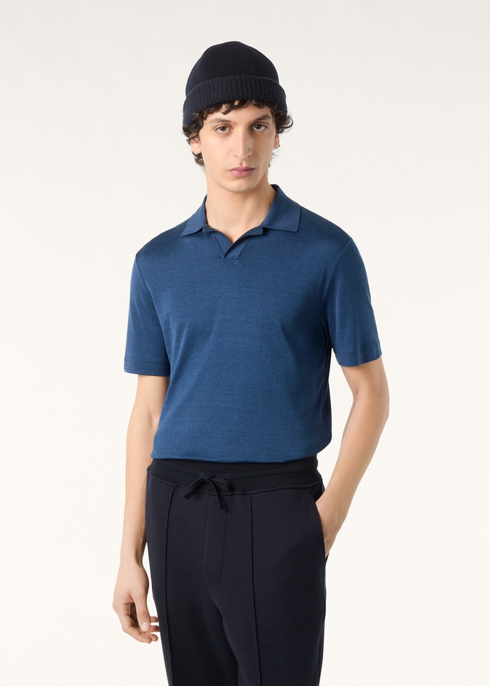 MAZZORBO POLO BUTTONLESS SILK COTTON RIB_FAO2775_W1F0_3