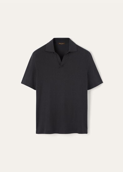 MAZZORBO POLO BUTTONLESS SILK COTTON RIB