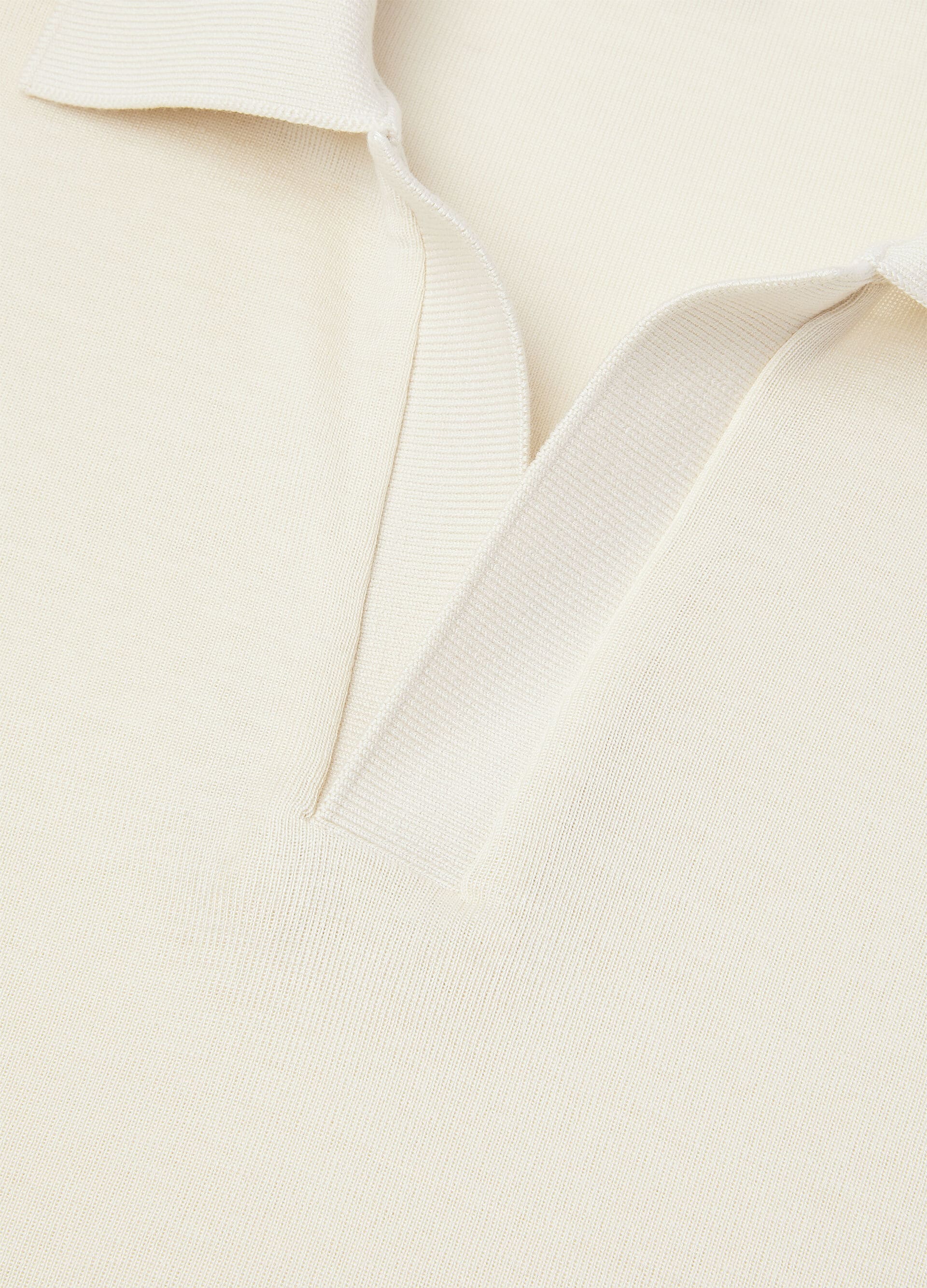 MAZZORBO POLO BUTTONLESS SILK COTTON RIB