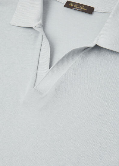 MAZZORBO POLO BUTTONLESS SILK COTTON RIB