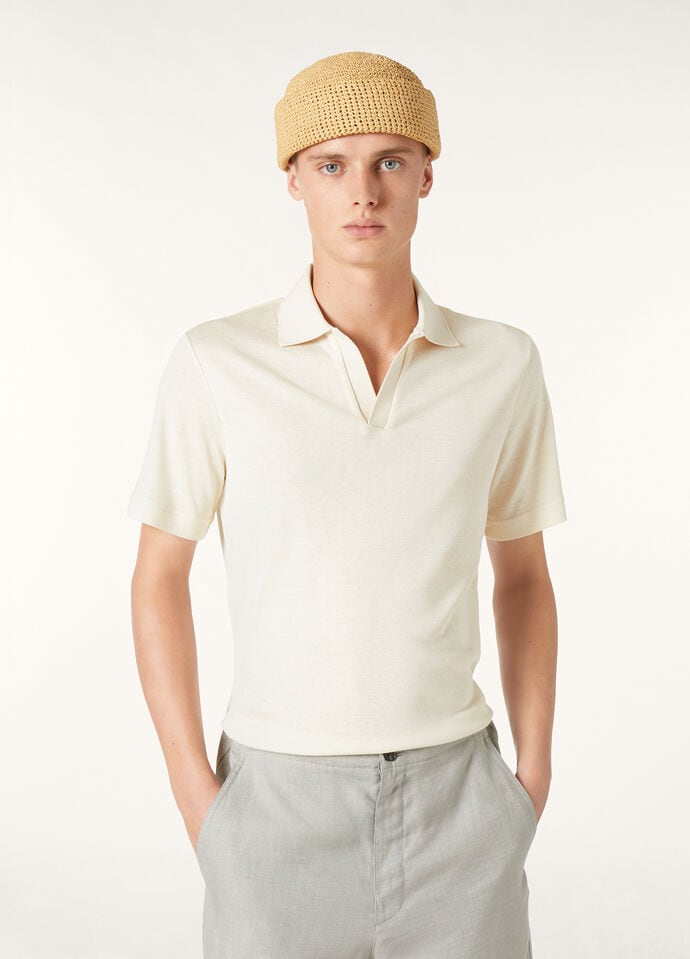 MAZZORBO POLO BUTTONLESS SILK COTTON RIB_FAO2775_1230_3