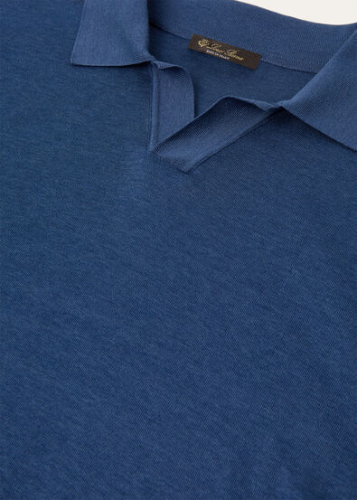 MAZZORBO POLO BUTTONLESS SILK COTTON RIB