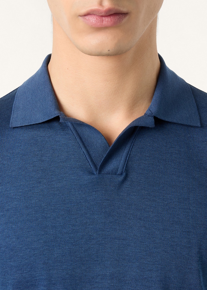 MAZZORBO POLO BUTTONLESS SILK COTTON RIB_FAO2775_W1F0_2