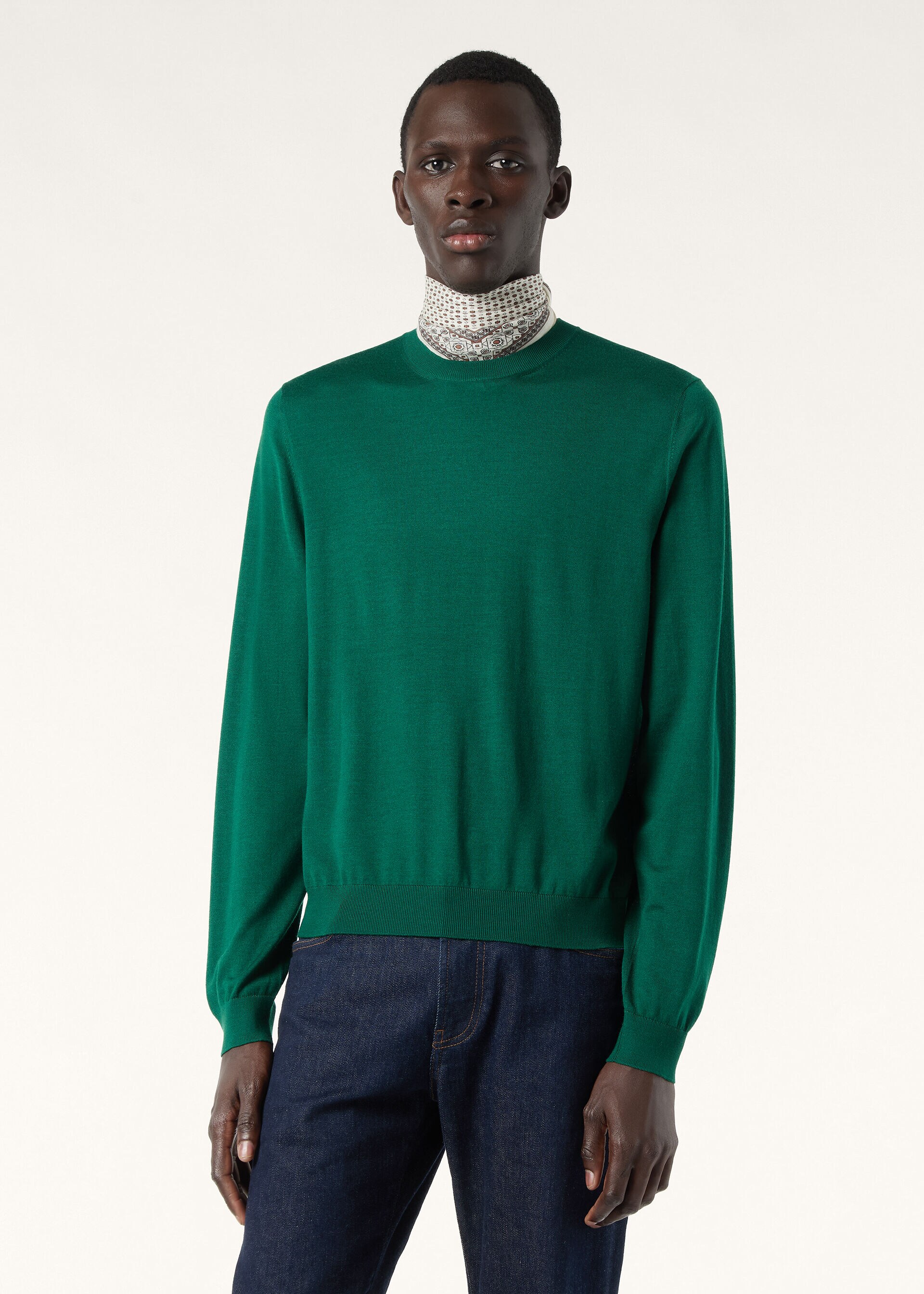 SOTTILE CREWNECK SWEATER WOOL CASH SILK GG 18