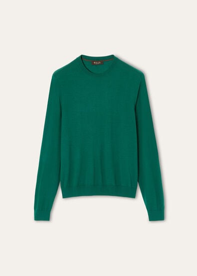 SOTTILE CREWNECK SWEATER WOOL CASH SILK GG 18