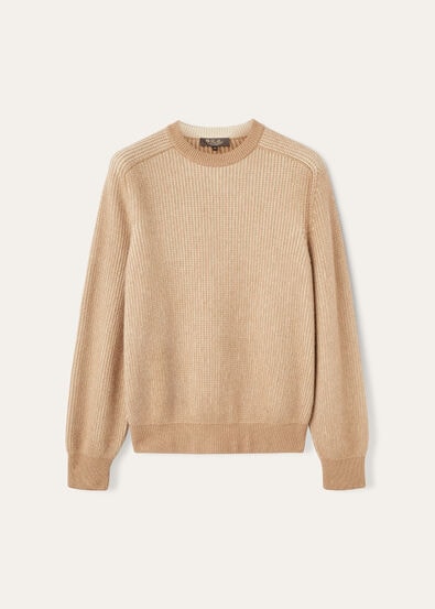 COL D'OLEN CREWNECK CAMEL CASH GG 7