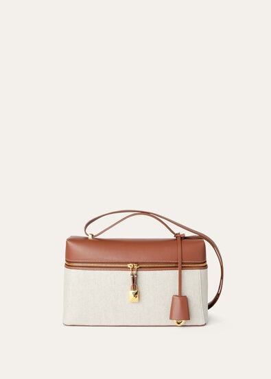 EXTRA BAG L27 NATURAL CANVAS  ROUNDED CALF