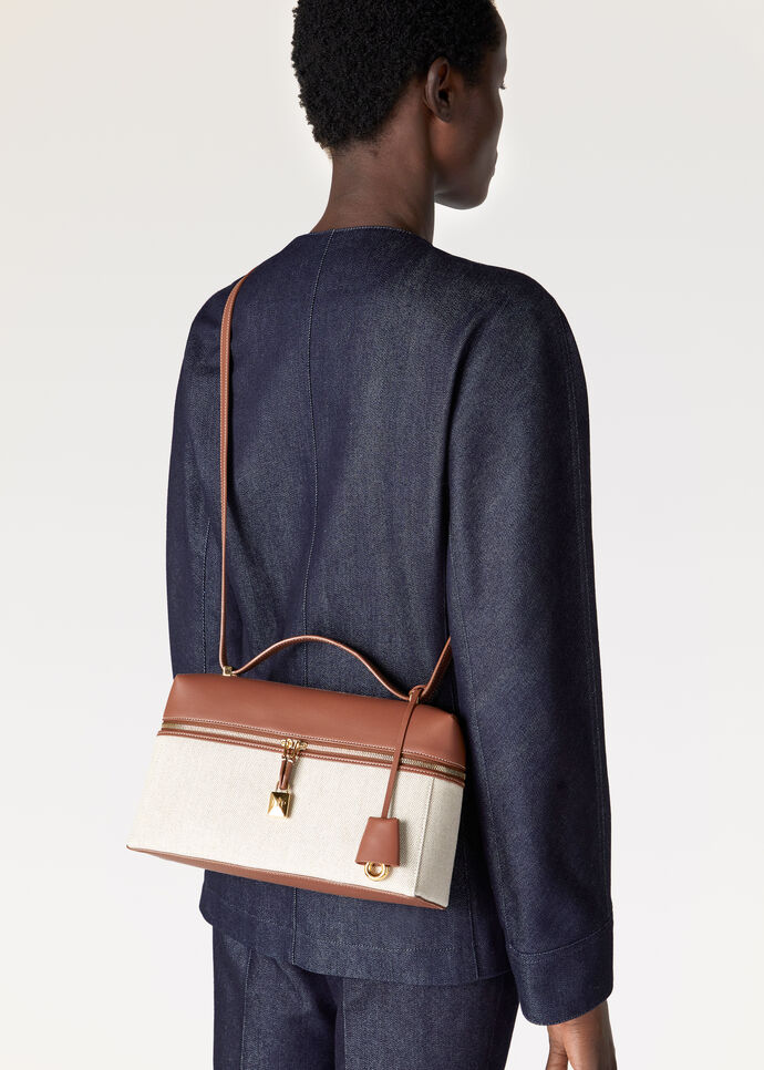 EXTRA BAG L27 NATURAL CANVAS  ROUNDED CALF_FAO3001_B4NE_NR_1