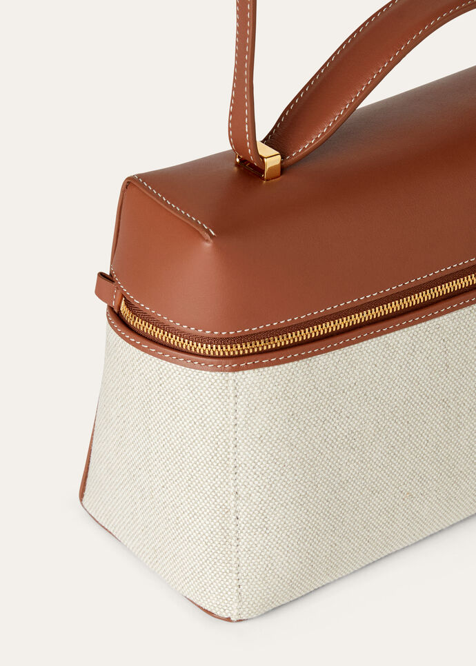 EXTRA BAG L27 NATURAL CANVAS  ROUNDED CALF_FAO3001_B4NE_NR_5