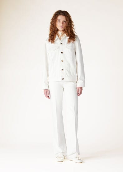 PANT. THAYER WHITE DENIM SILK A.F.