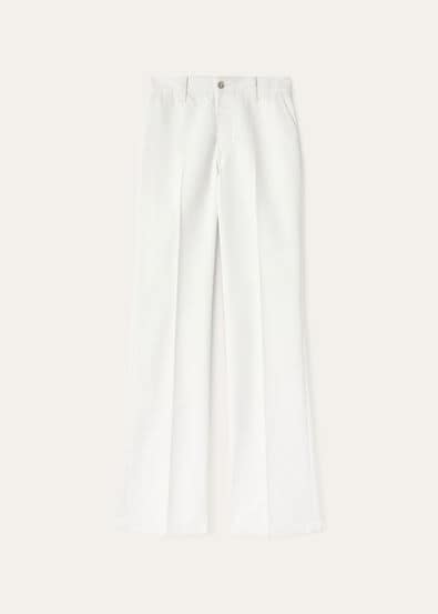 PANT. THAYER WHITE DENIM SILK A.F.