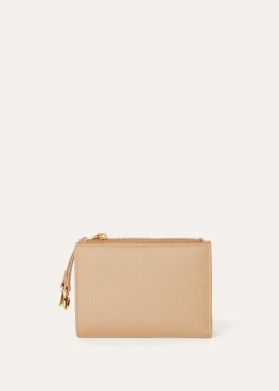 EXTRA BIFOLD ZIP WALLET LINEN CALF