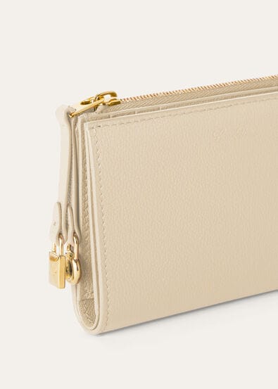 EXTRA BIFOLD ZIP WALLET LINEN CALF