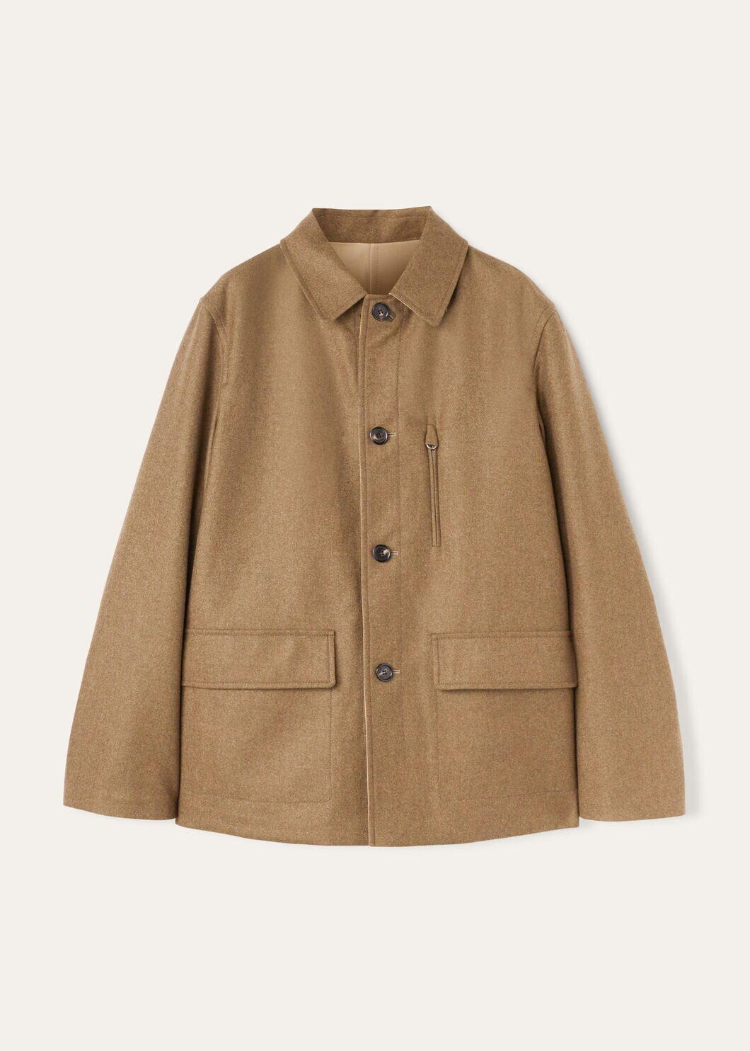 Yudaki Caban Coat Cotton, Virgin Wool - Storm System® Brown Yudaki Caban Coat Cotton, Virgin Wool - Storm System® Brown