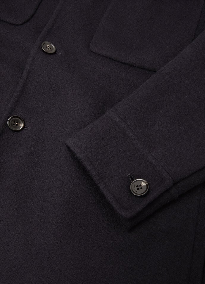 Overshirt Evandro Cashmere Navy Blue | Loro Piana IT