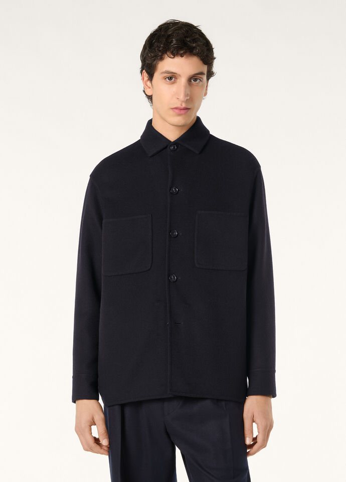 Overshirt Evandro Cashmere Navy Blue | Loro Piana IT