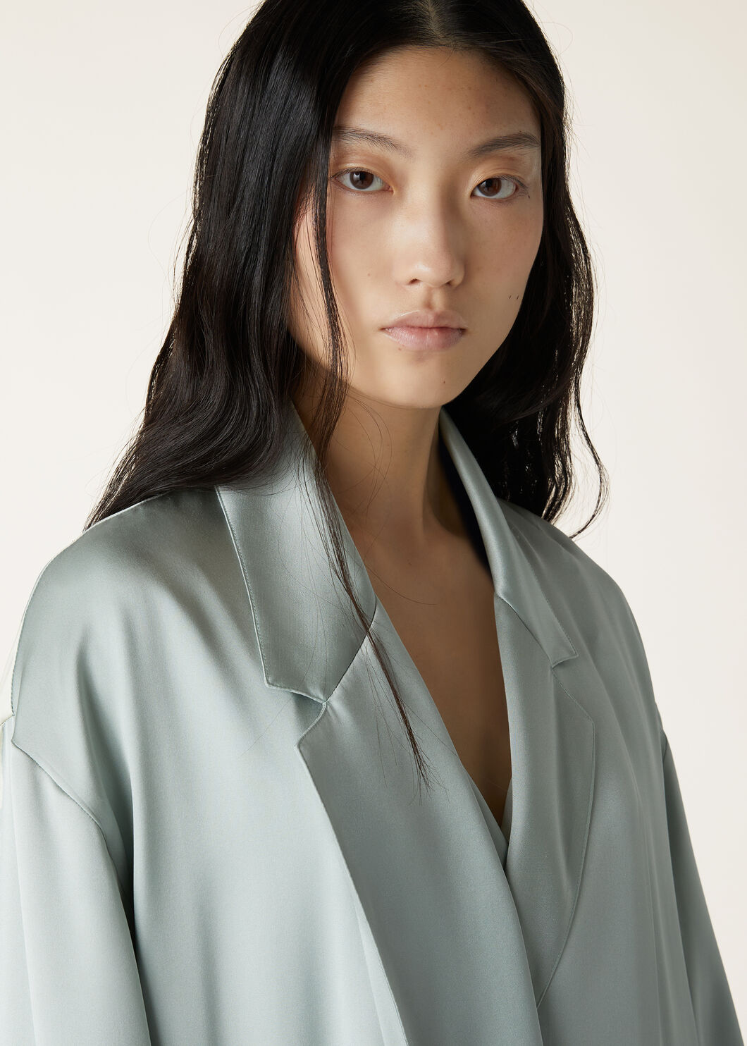 Tiziana Coat Silk Whispering Stream | Loro Piana US Tiziana Coat Silk Whispering Stream | Loro Piana US