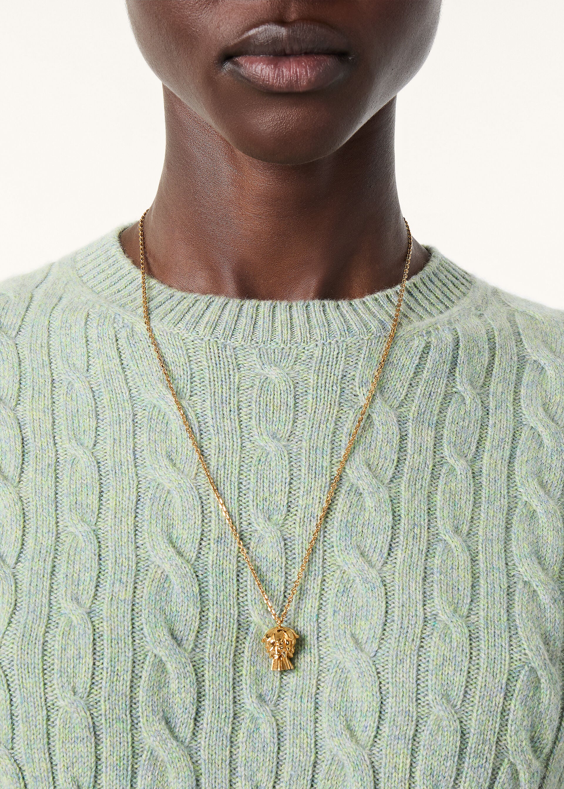 BABY CASH LIGHT TRECCIA SS CREWNECK SWEATER GG 7