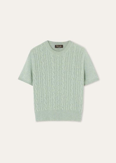BABY CASH LIGHT TRECCIA SS CREWNECK SWEATER GG 7