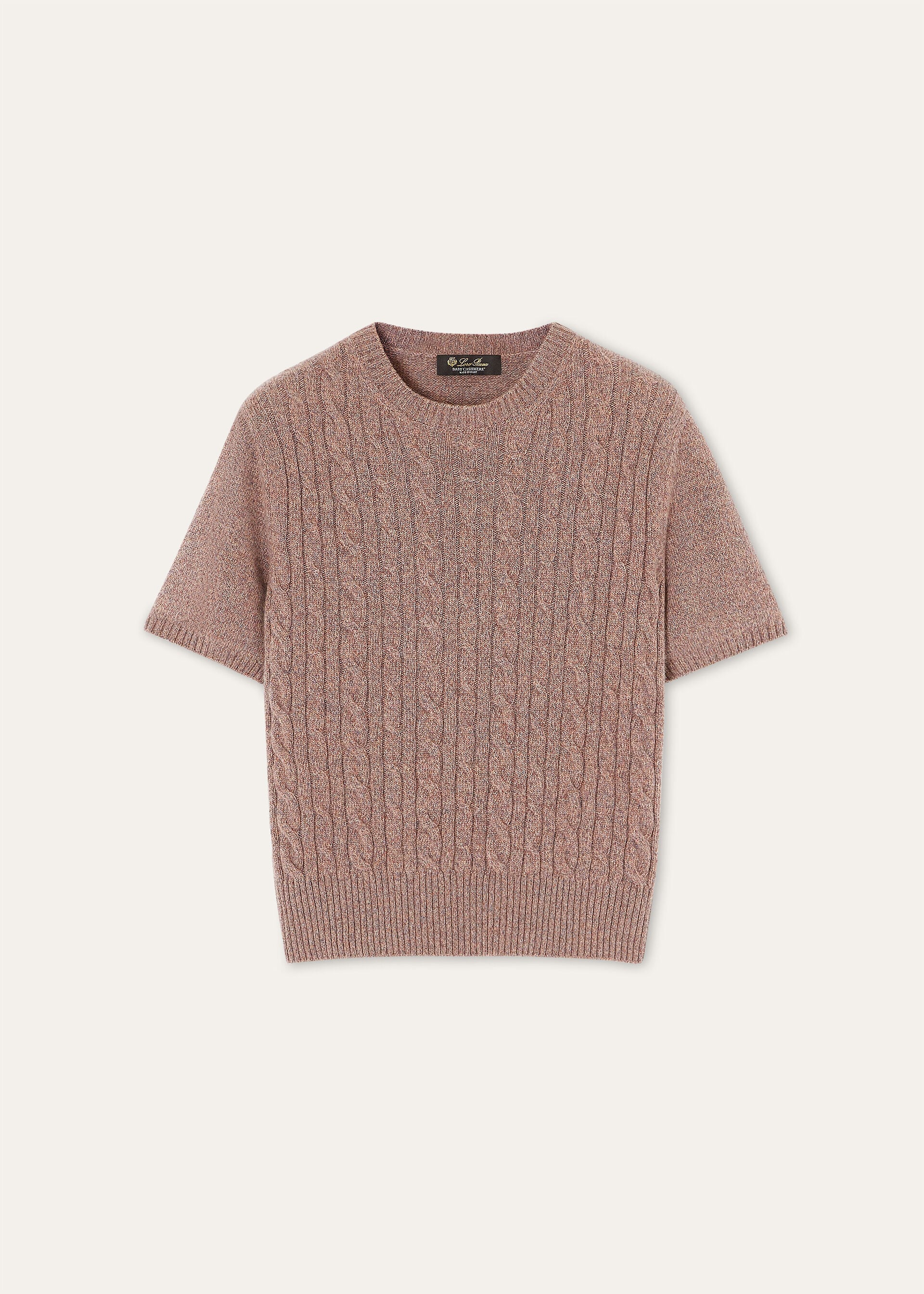 BABY CASH LIGHT TRECCIA SS CREWNECK SWEATER GG 7