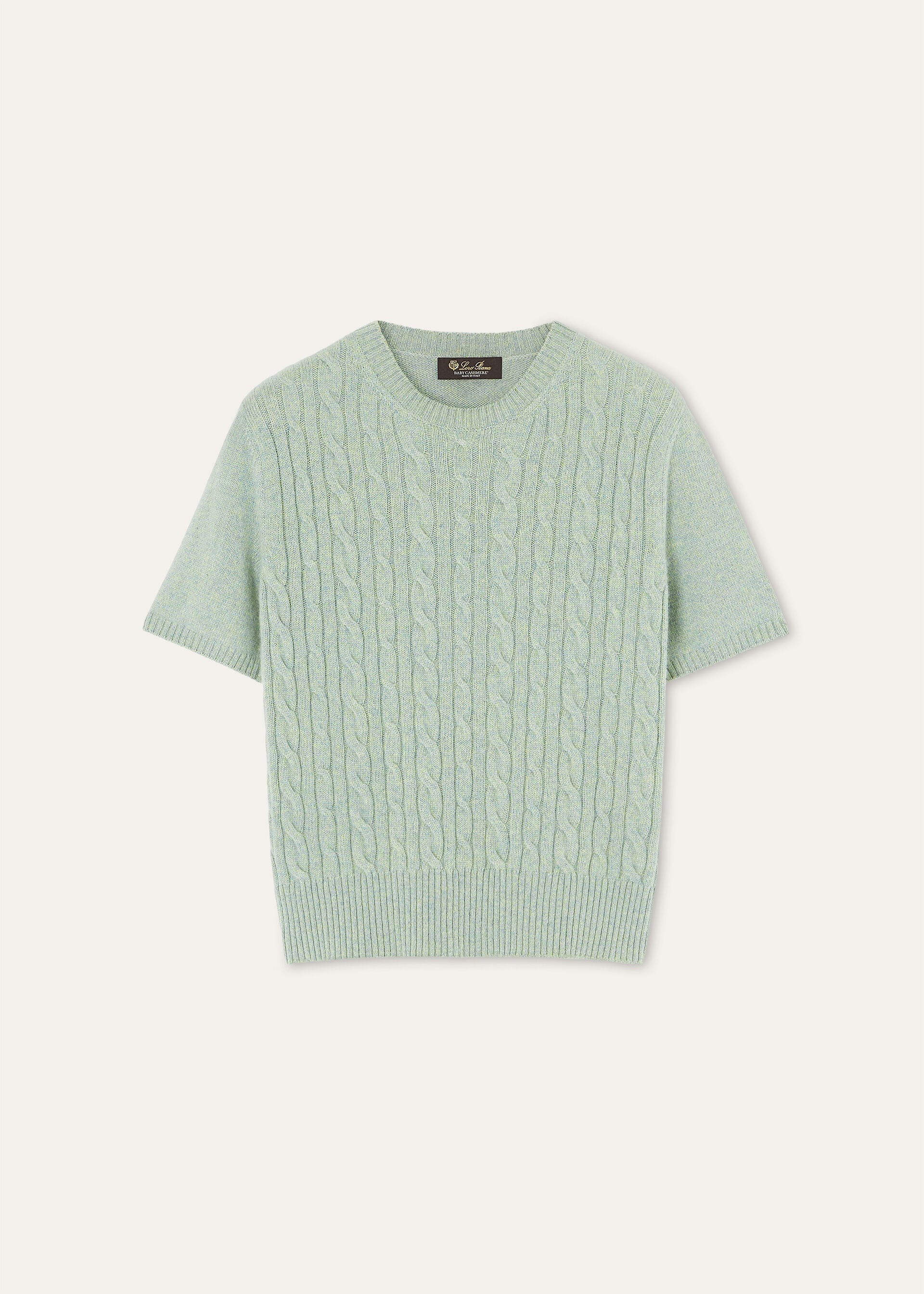 BABY CASH LIGHT TRECCIA SS CREWNECK SWEATER GG 7
