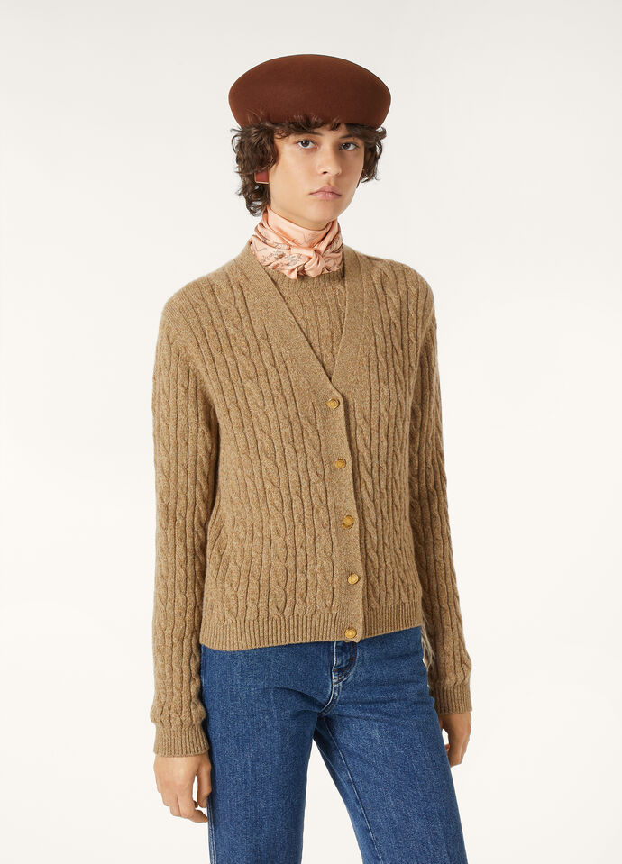 BABY CASH LIGHT TRECCIA CARDIGAN SWEATER GG 7_FAO3400_J1V8_3