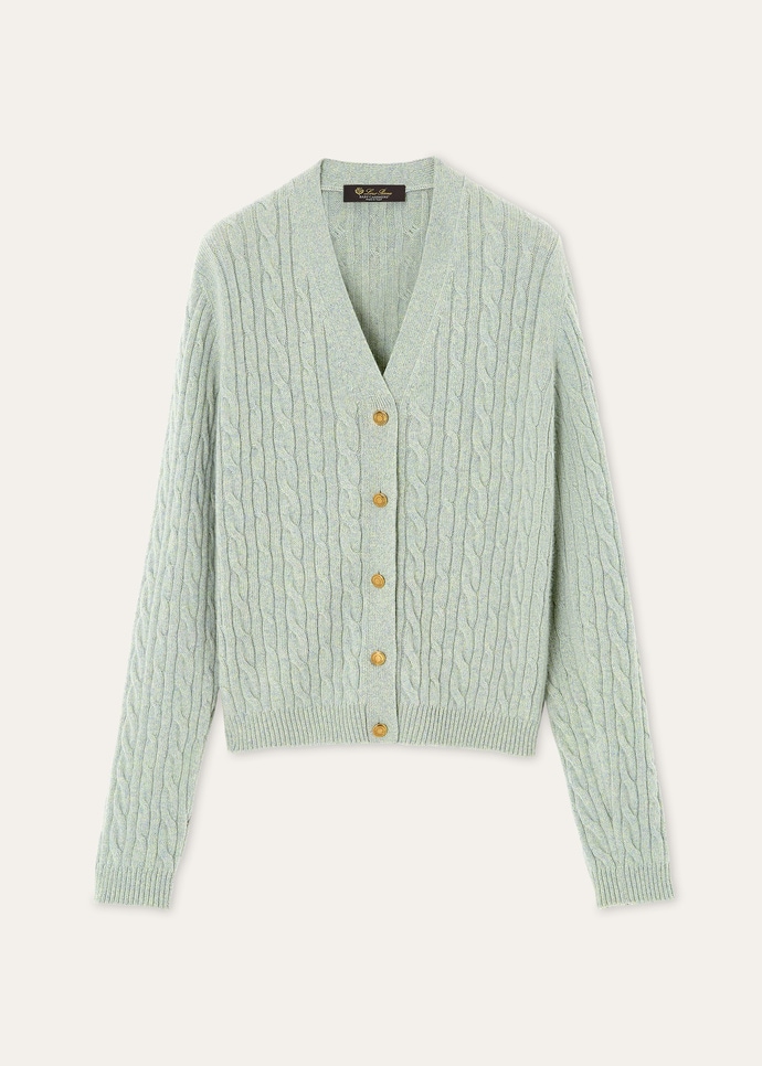 BABY CASH LIGHT TRECCIA CARDIGAN SWEATER GG 7_FAO3400_J1YI_5