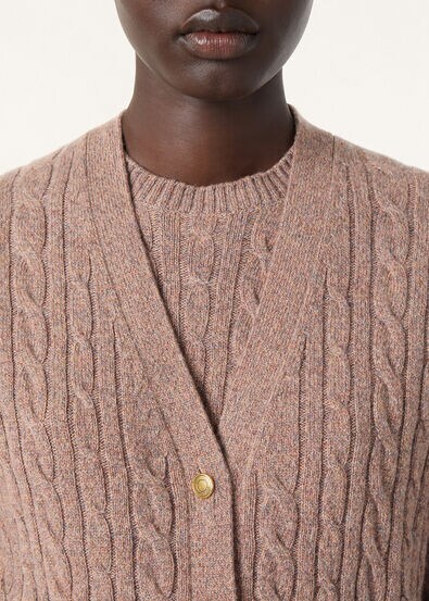 BABY CASH LIGHT TRECCIA CARDIGAN SWEATER GG 7