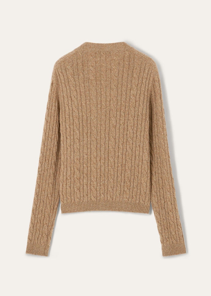 BABY CASH LIGHT TRECCIA CARDIGAN SWEATER GG 7_FAO3400_J1QP_6