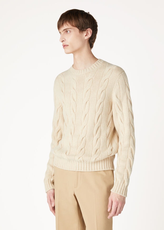 NAPIER CREWNECK SWEATER BABY CASH COARSEHAIR GG 5_FAO3412_A0GS_3