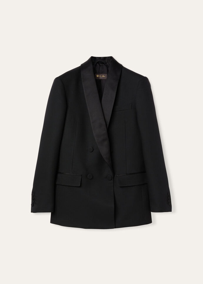 Doreen Jacket Virgin Wool, Silk Black | Loro Piana US