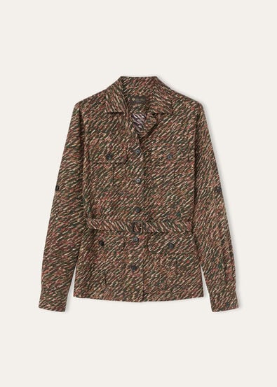 DEENA SHIRT ANDRE' PRINT SHANTUNG