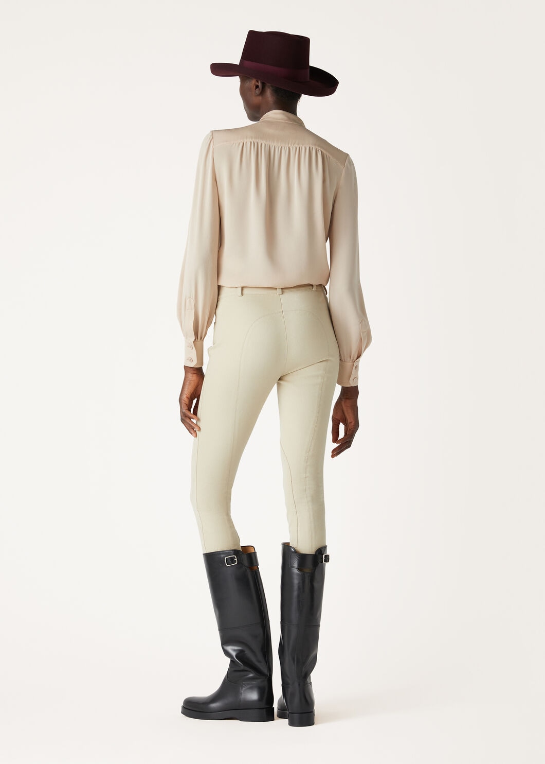 Doris Pants Cotton Pale Biscuits | Loro Piana US