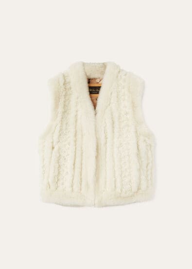 BRYTON EMBROIDERED VEST LIGHT CLOUD SHEARLING