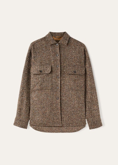 JENNA OVERSHIRT DONEGAL WOOL SILK COTTON