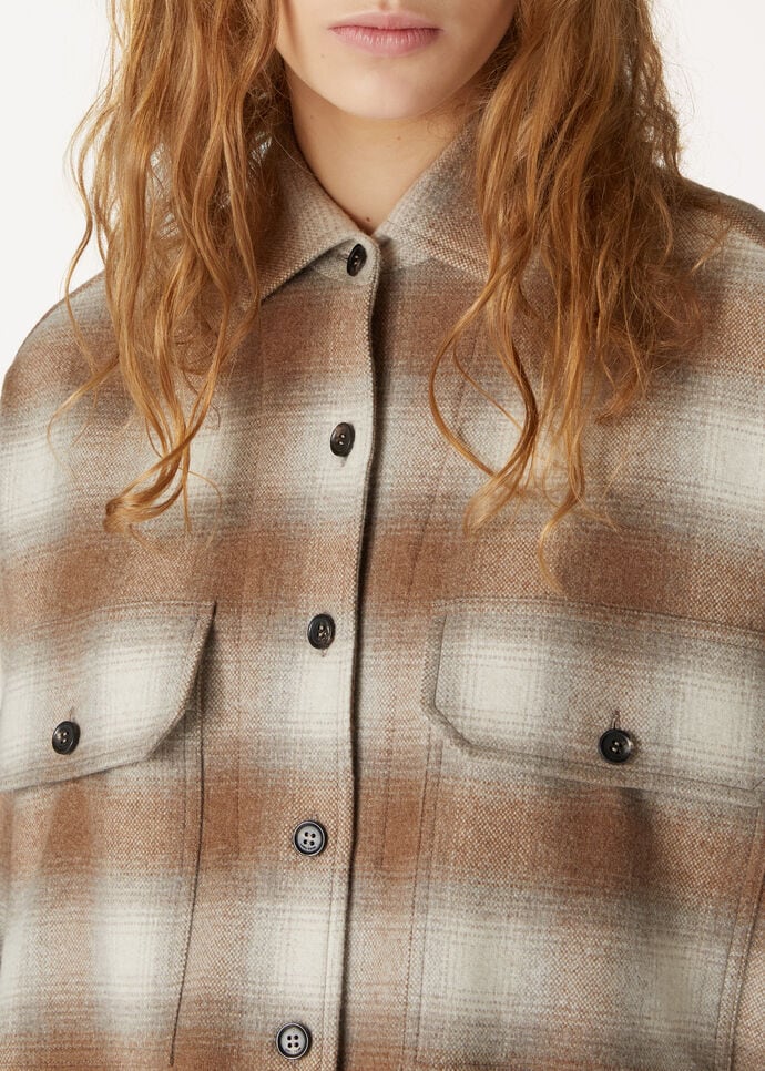 Jenna Overshirt Cashmere, Virgin Wool Light Camel/Ancient