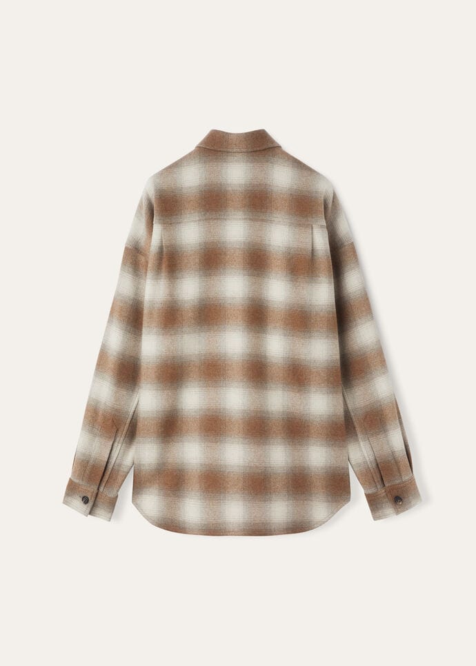 【即納&大特価】 Cashmere, Overshirt Jenna Virgin Camel/Ancient Light Wool ジャケット・アウター