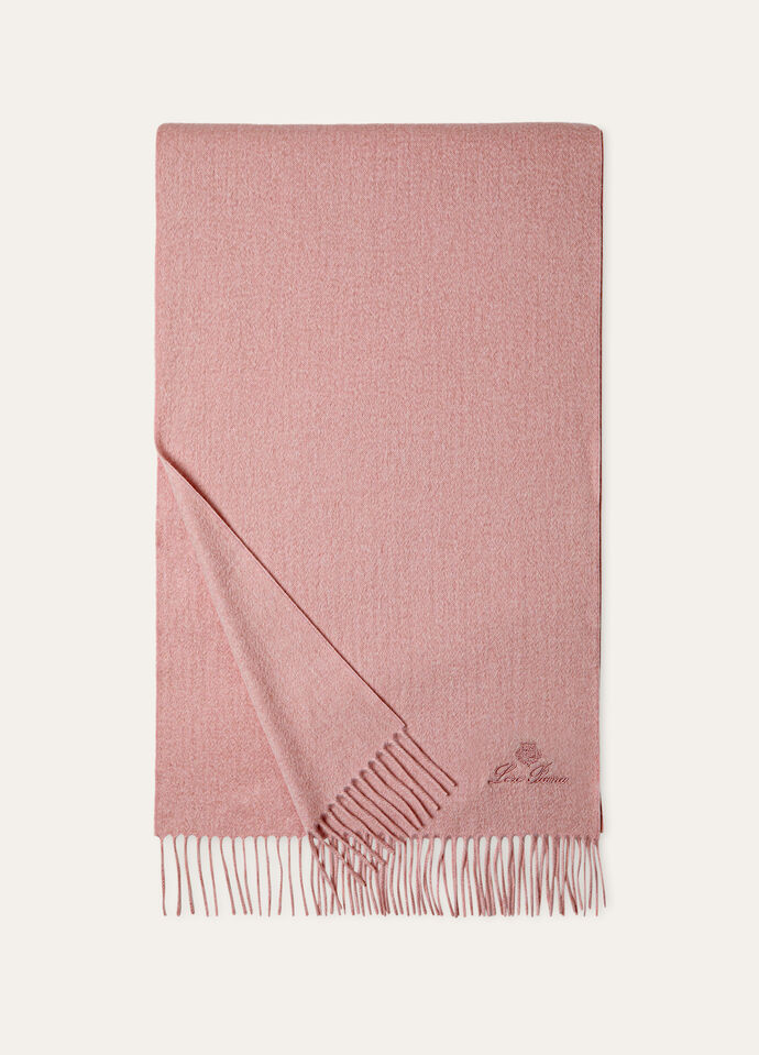 Grande Unita Scarf Cashmere Purple Chips Melange | Loro Piana US