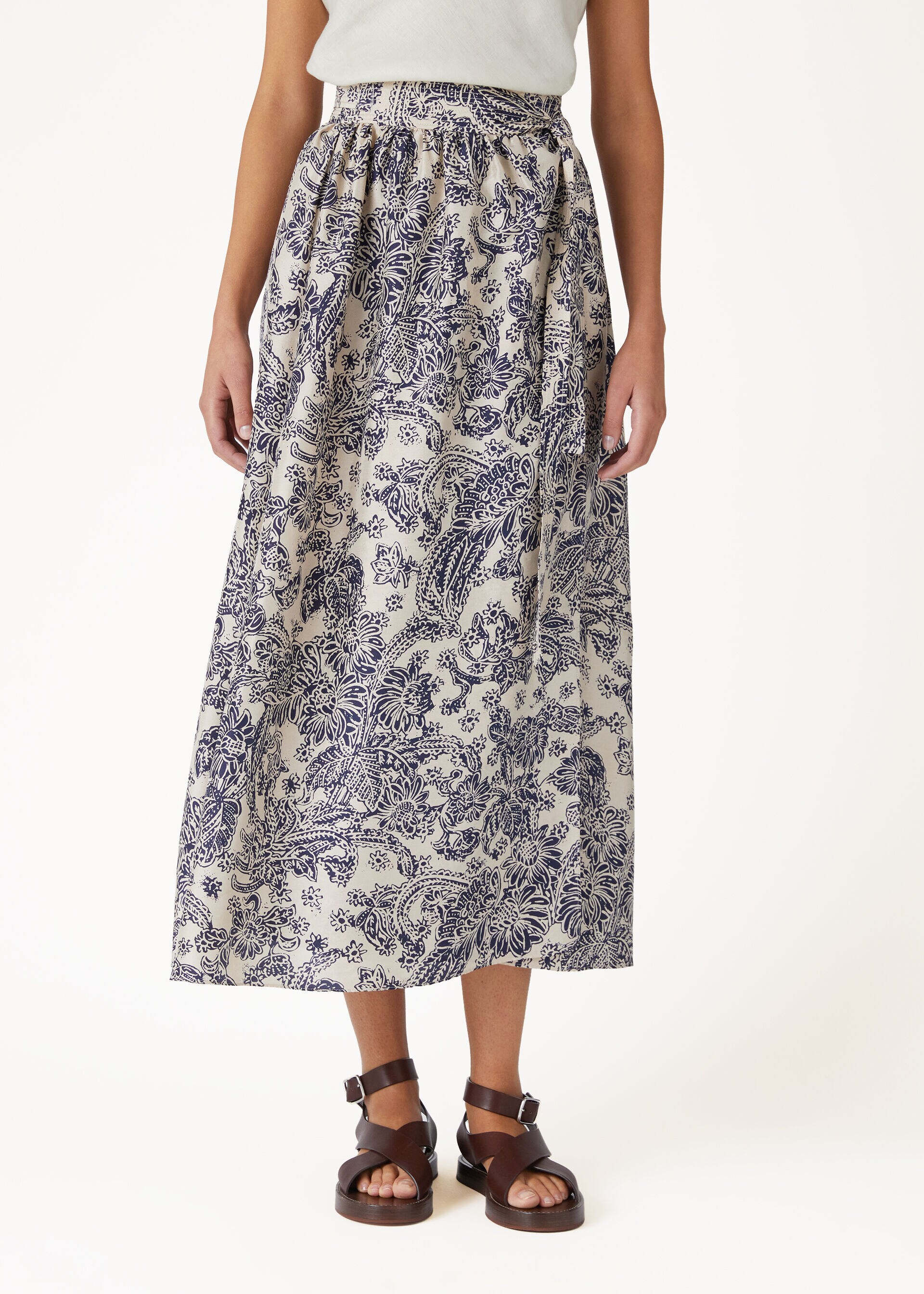 GONNA LEAH WOODBLOCK BOTANIC SILK M.E.