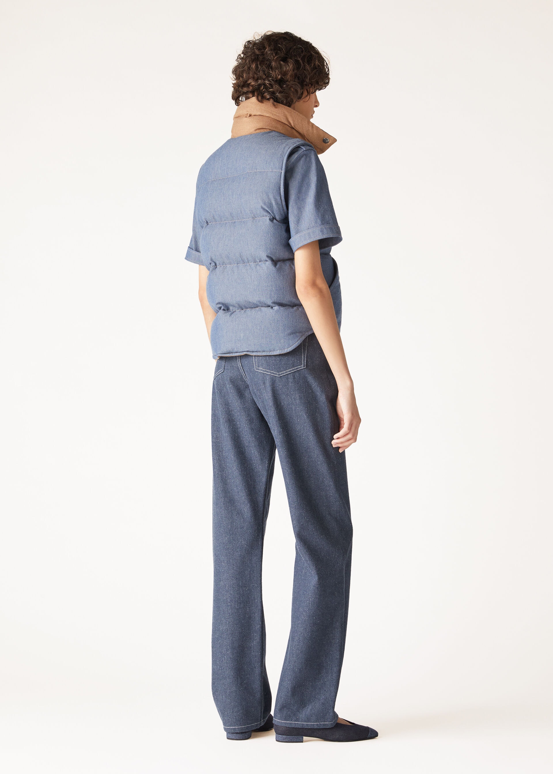 TYE TROUSERS DENIM FLOWER