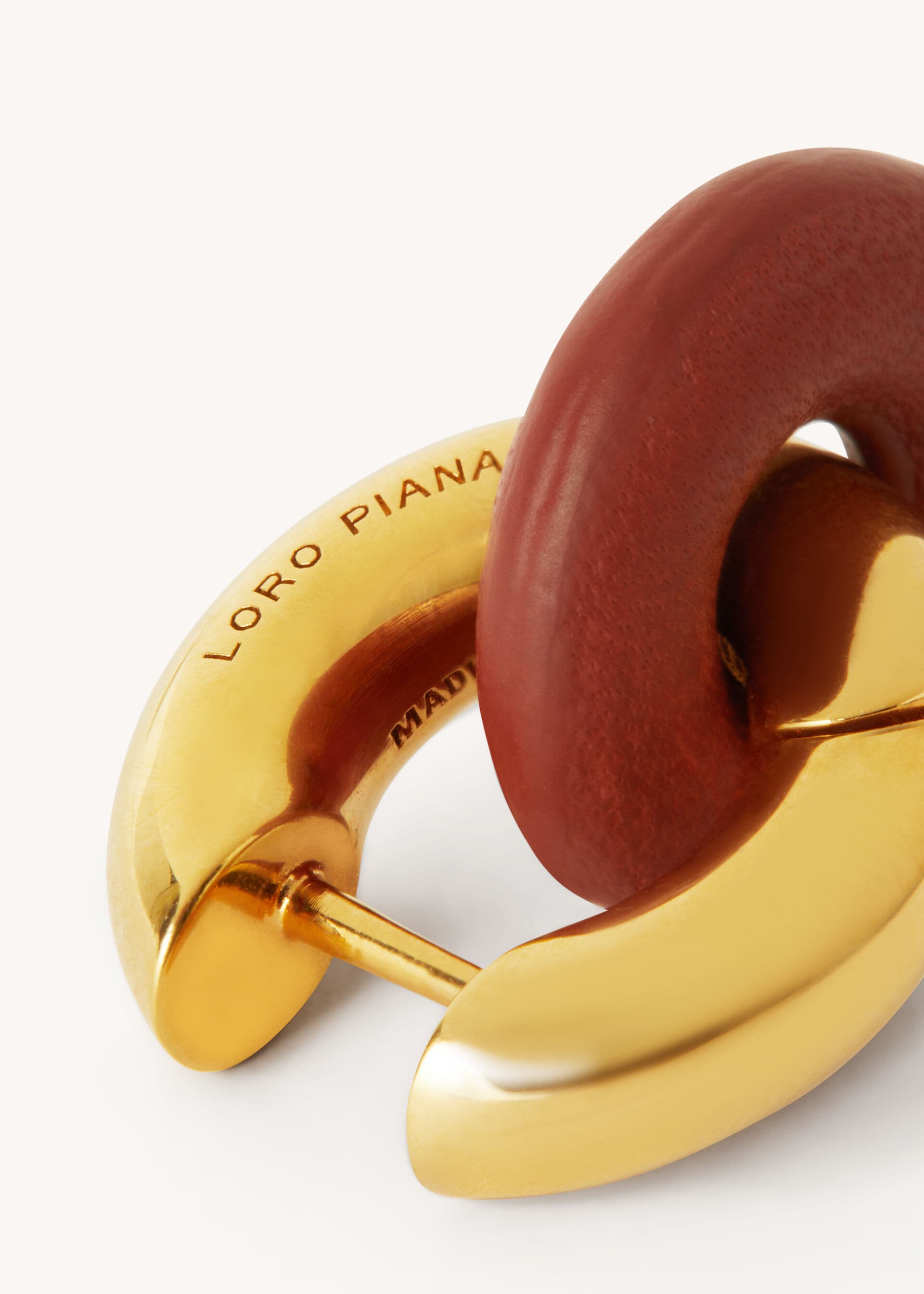DUO DOUBLE HOOP EARRINGS ROUNDED CALF