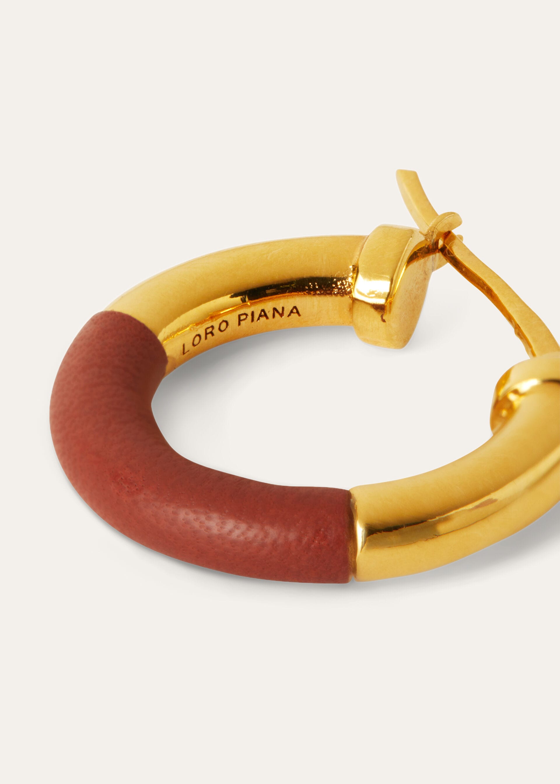 DUO HOOP EARRINGS ROUNDED CALF