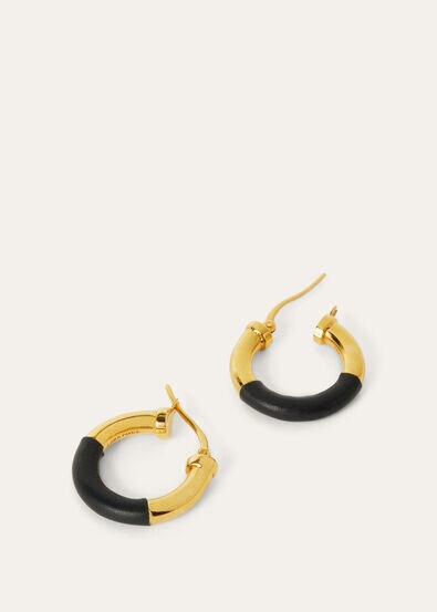 DUO HOOP EARRINGS ROUNDED CALF