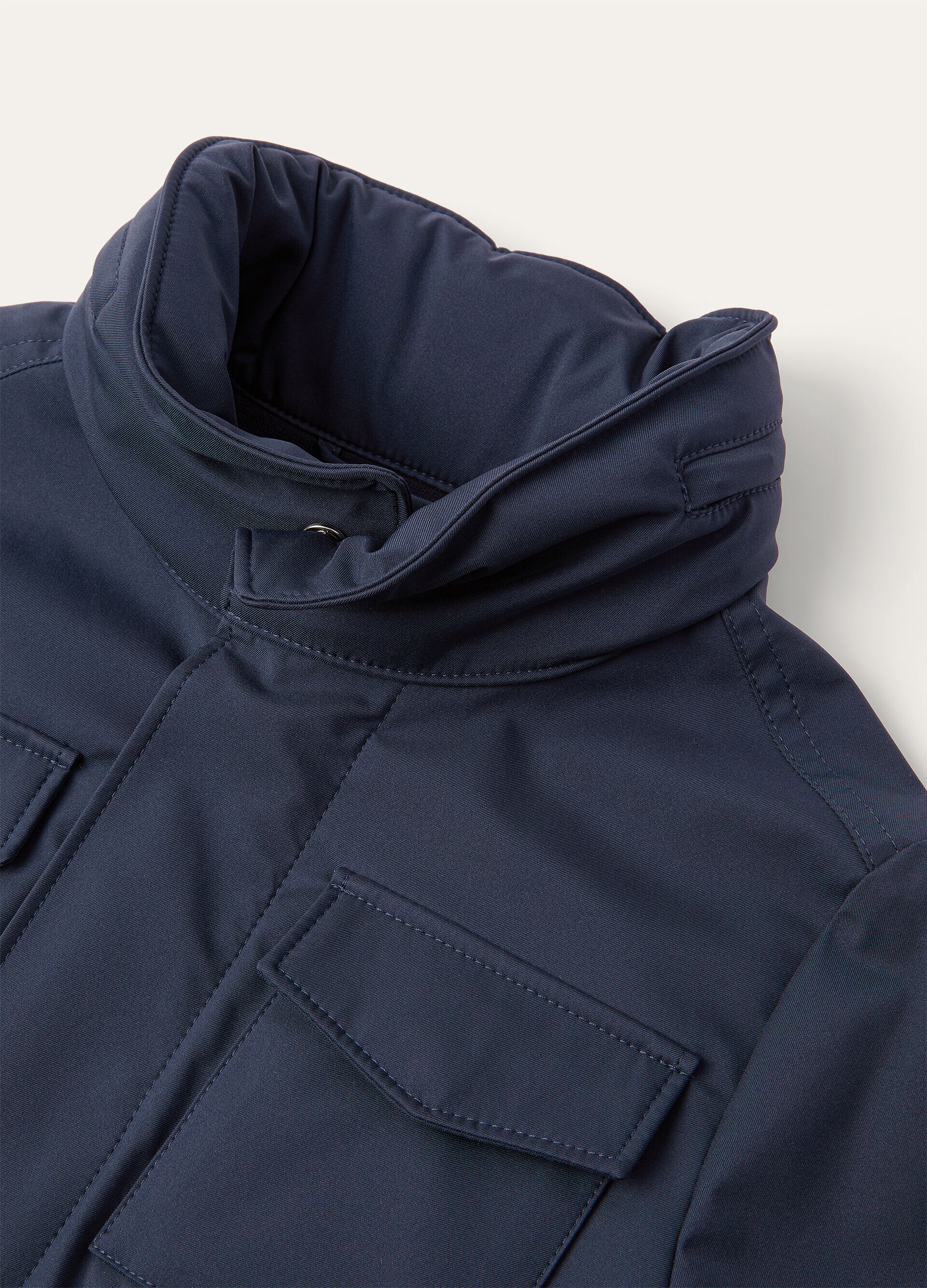 Kid's Traveller Jacket Microfibre Storm System® Navy Blue Loro Piana CA