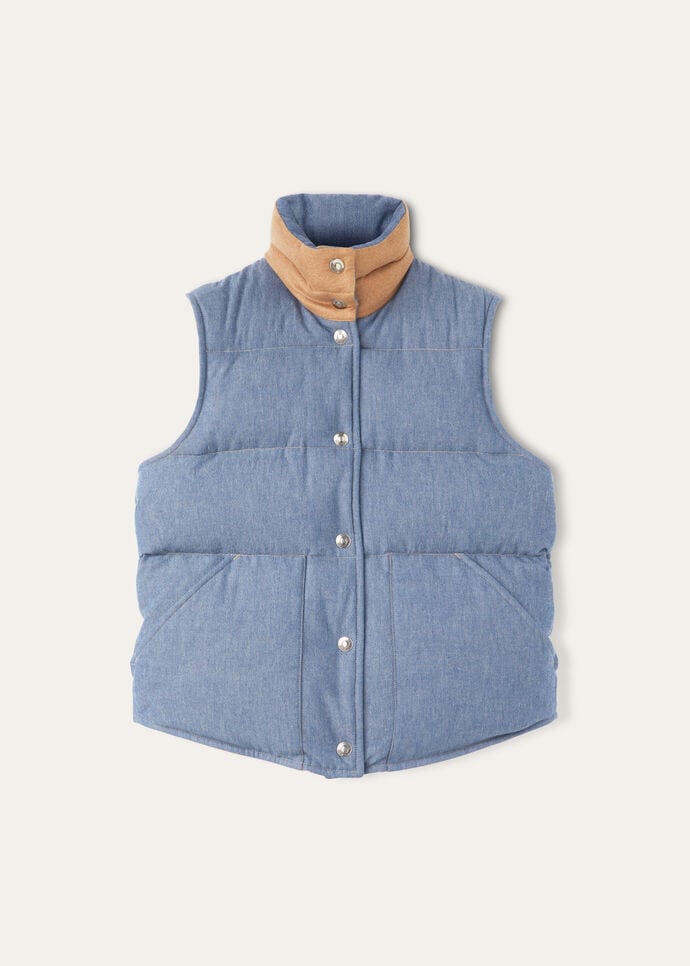 LANCE PUFFER VEST CHAMBRAY CASH WR