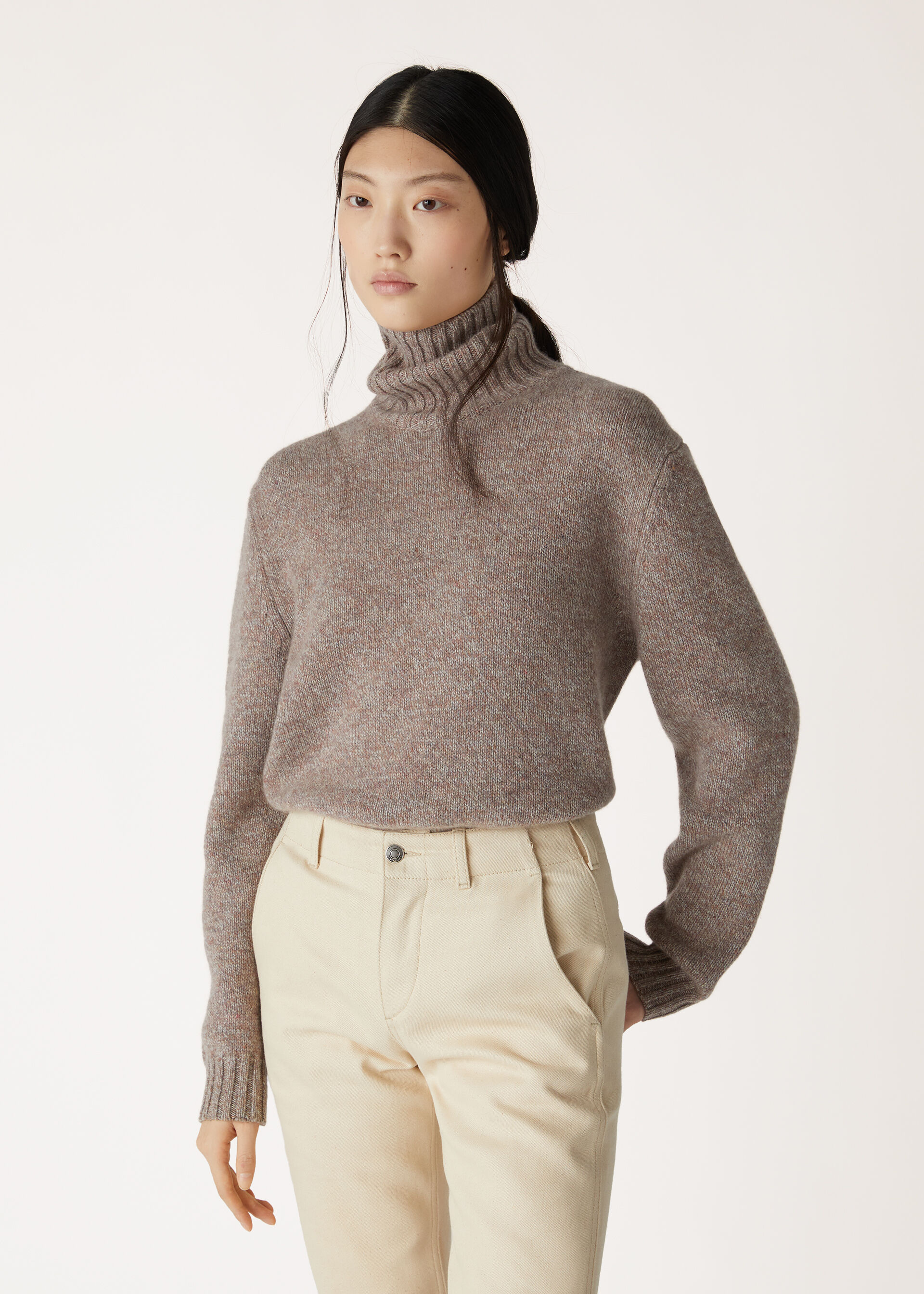 LORO MOULINE TURTLENECK SWEATER RECYCLED CASH GG 7